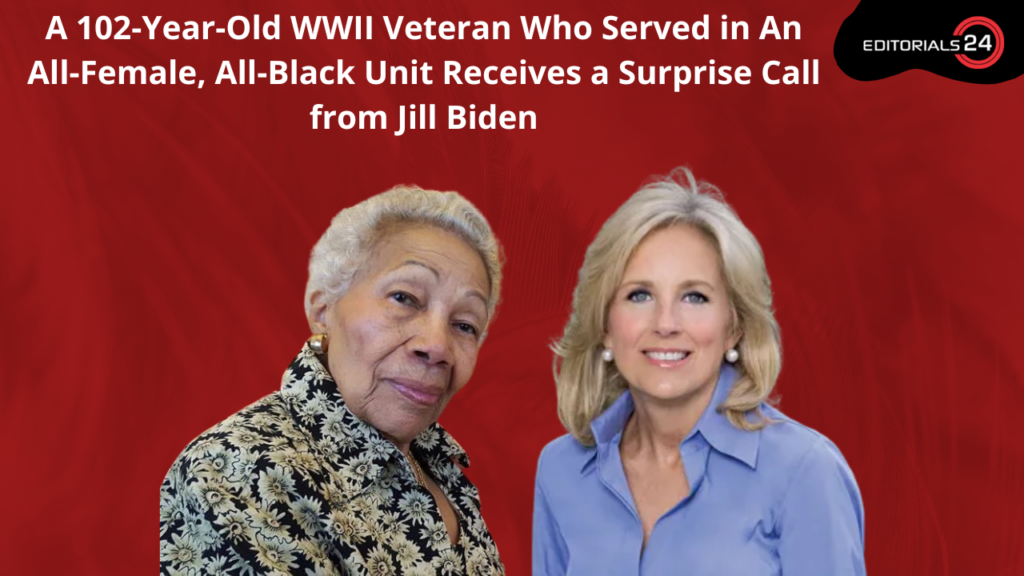 Jill Biden Gives Surprise Call to 102-Year-Old WWII Veteran