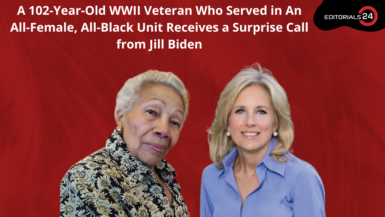 Jill Biden Gives Surprise Call to 102-Year-Old WWII Veteran