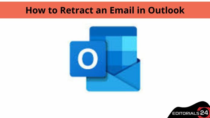 how to retract an email in outlook