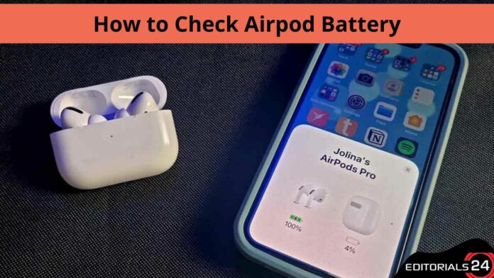 how to check airpod battery