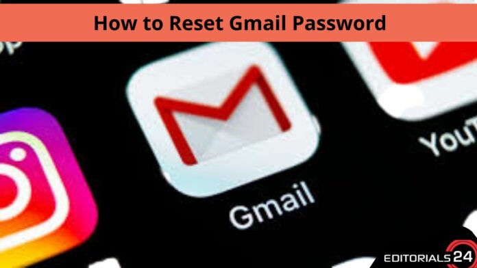 how to reset gmail password