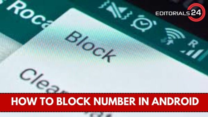 how to block number in android
