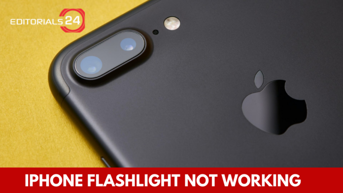 iphone flashlight not working