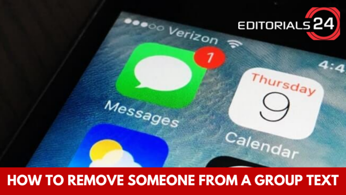 how to remove someone from a group text