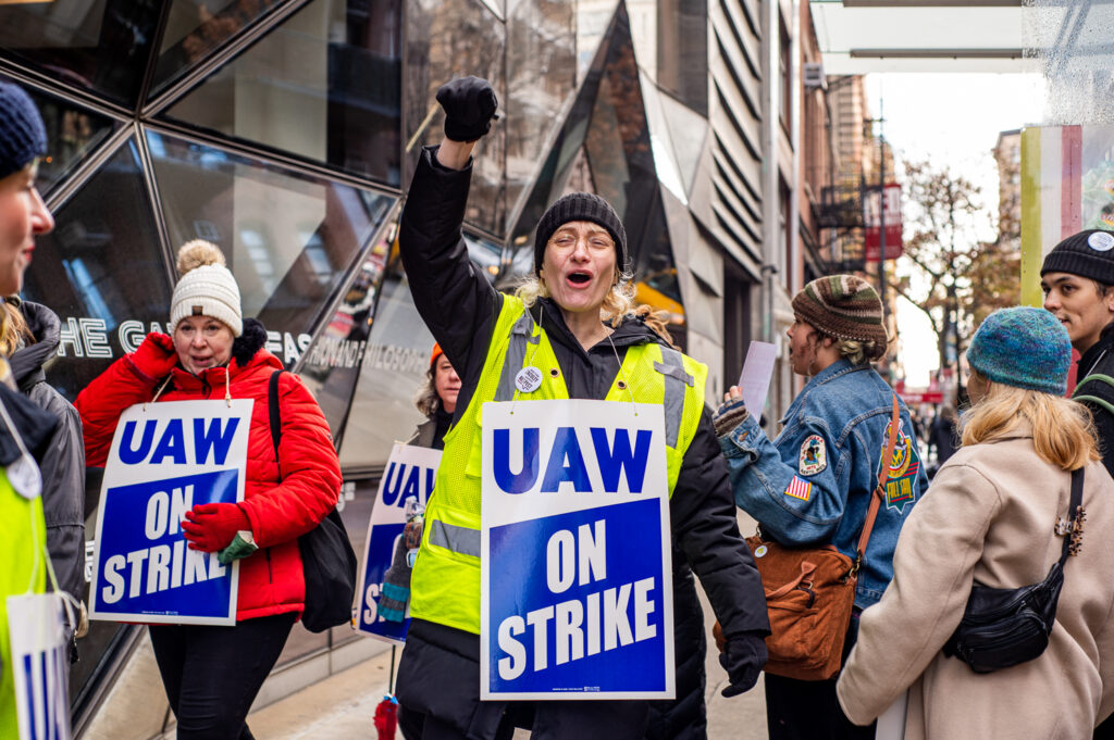 Several Part-Time Faculty Members Picket at The New School