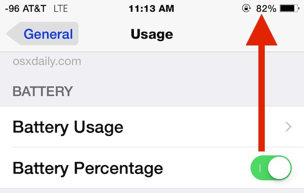 show battery percentage iphone 13